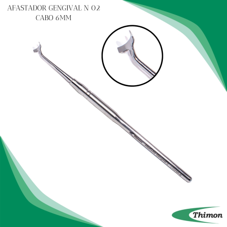 AFASTADOR GENGIVAL N 02 CABO 6MM