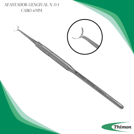 AFASTADOR GENGIVAL N 03 CABO 6MM