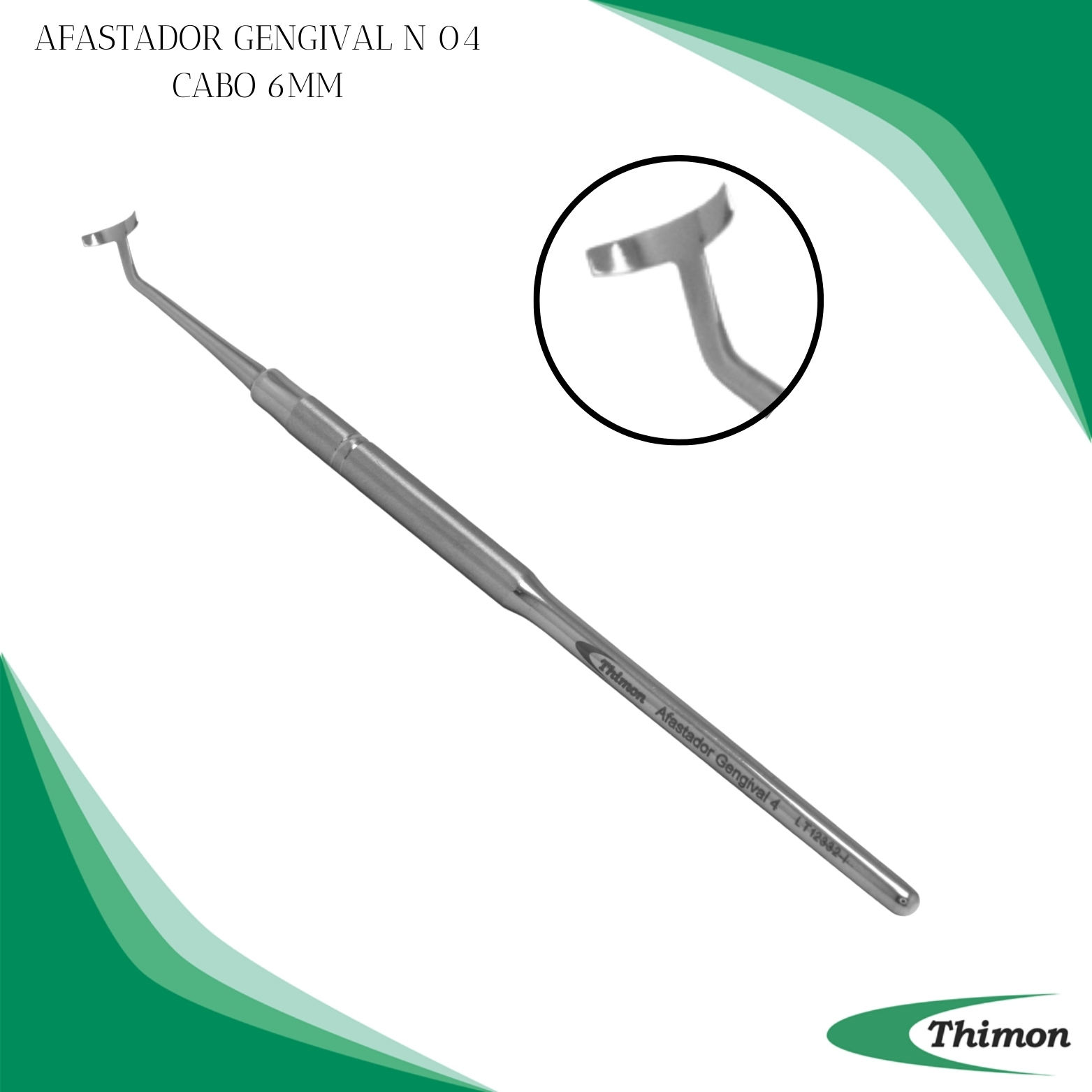 AFASTADOR GENGIVAL N 04 CABO 6MM