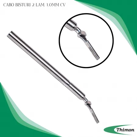 CABO BISTURI 2 LAMINAS 1.0MM CURVO