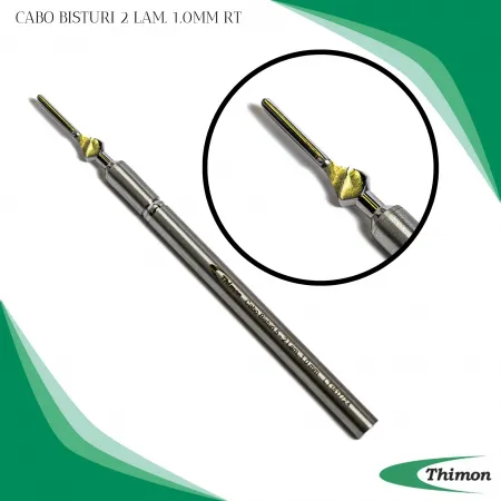 CABO BISTURI 2 LAMINAS 1.0MM RETO