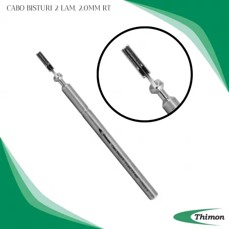CABO BISTURI 2 LAMINAS 2.0MM RETO