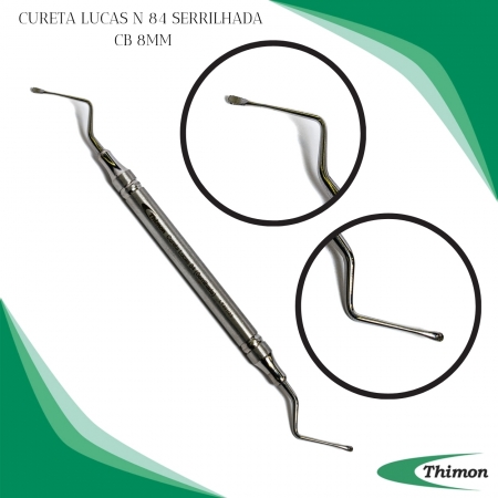 CURETA LUCAS N 84 SERRILHADA CABO 8MM