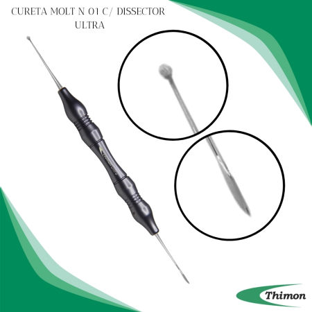CURETA MOLT N 01 C/ DISSECTOR