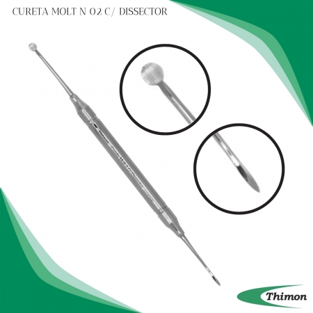CURETA MOLT N 02 C/ DISSECTOR