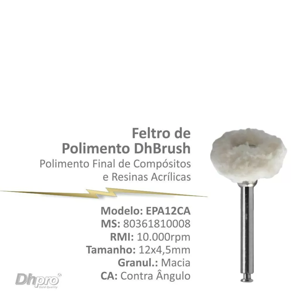 FELTRO DE ALGODÃO NATURAL DESFIADO PARA POLIMENTO CA 12MM