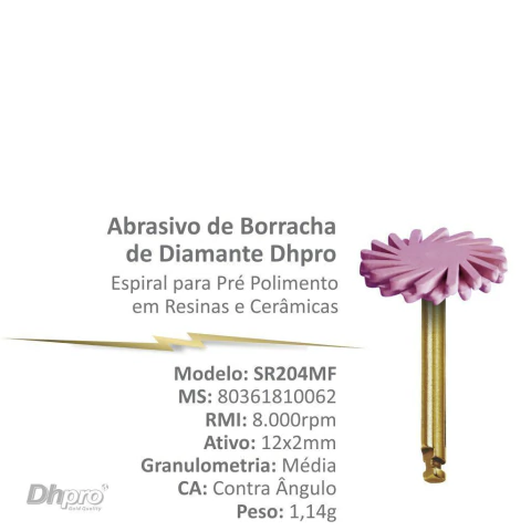 ESPIRAL DIAMANTADO 1ª FASE - DESGASTE ROSA - DHPRO