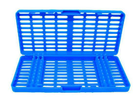 ESTOJO PARA ESTERILIZAÇÃO AZUL COM SILICONE