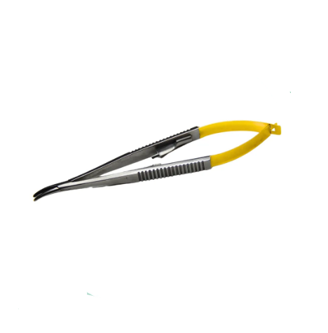 Porta Agulha Castroviejo 14CM Chato Curvo
