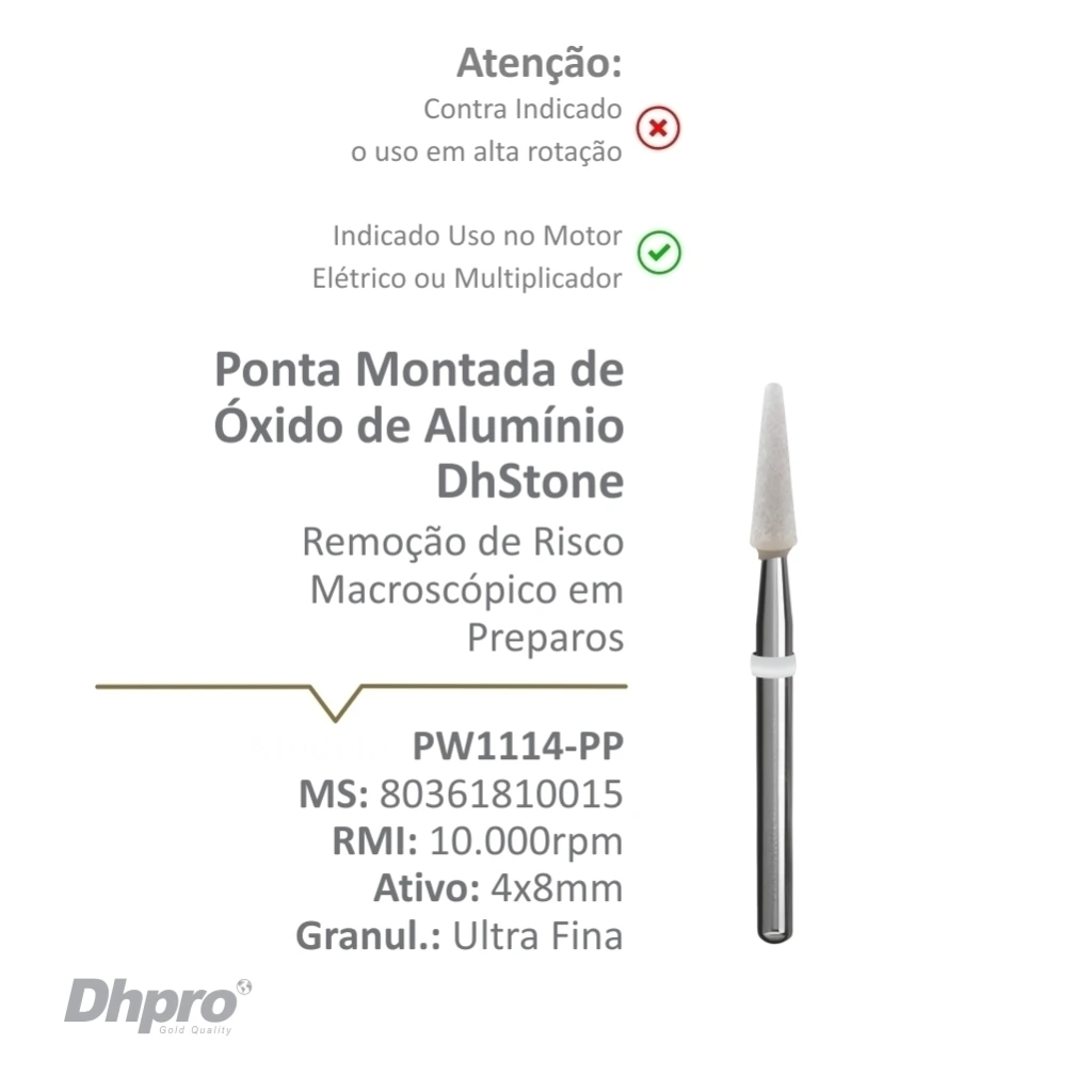 Pedra DhStone White (Arkansas) PW1114PP – Cônica (FG)