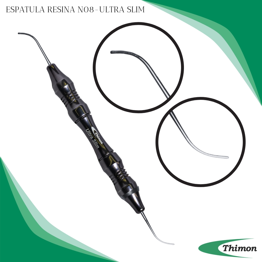 Espátula para Resina Nº 08 Ultra Slim, Cabo Cinza
