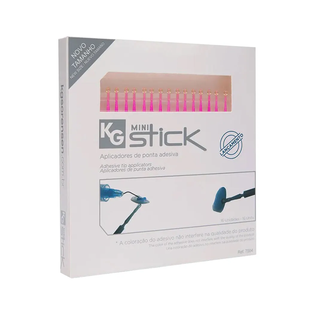 APLICADORES DE PONTA ADESIVA MINISTICK ROSA COM 4UN