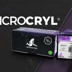Fio de Sutura Absorvível MicroCryl Violeta 5-0 - 3/8 Círculo 1,65cm